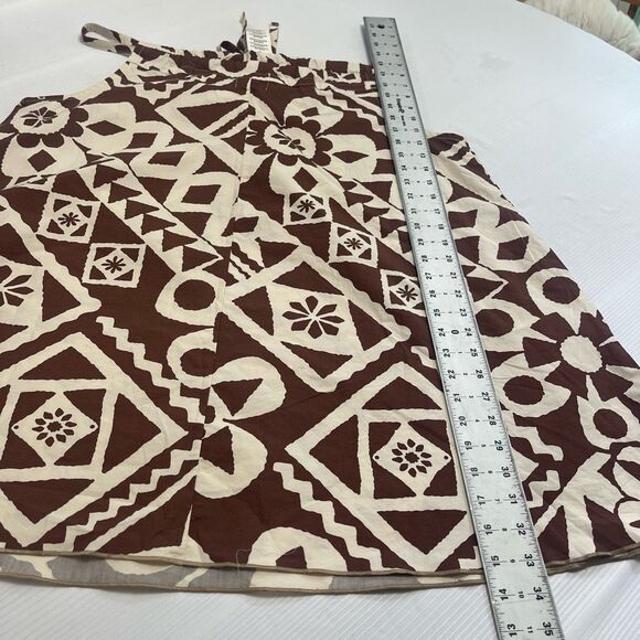 NWT BDG Urban Outfitters Eva Printed Brown Mini Shift Dress Size Large New - Picture 6 of 6
